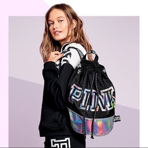 Metallic Drawstring Backpack (never worn/used)